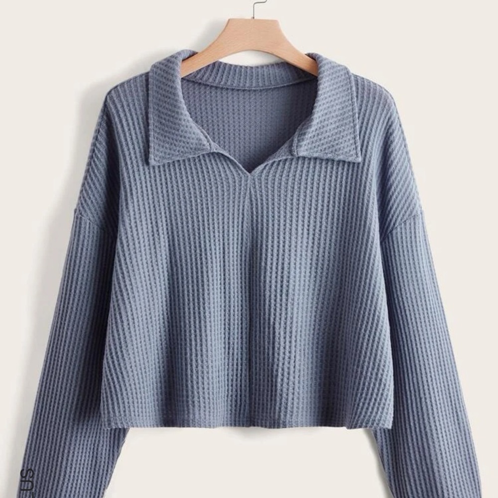 SHEIN collar neck drop shoulder tee